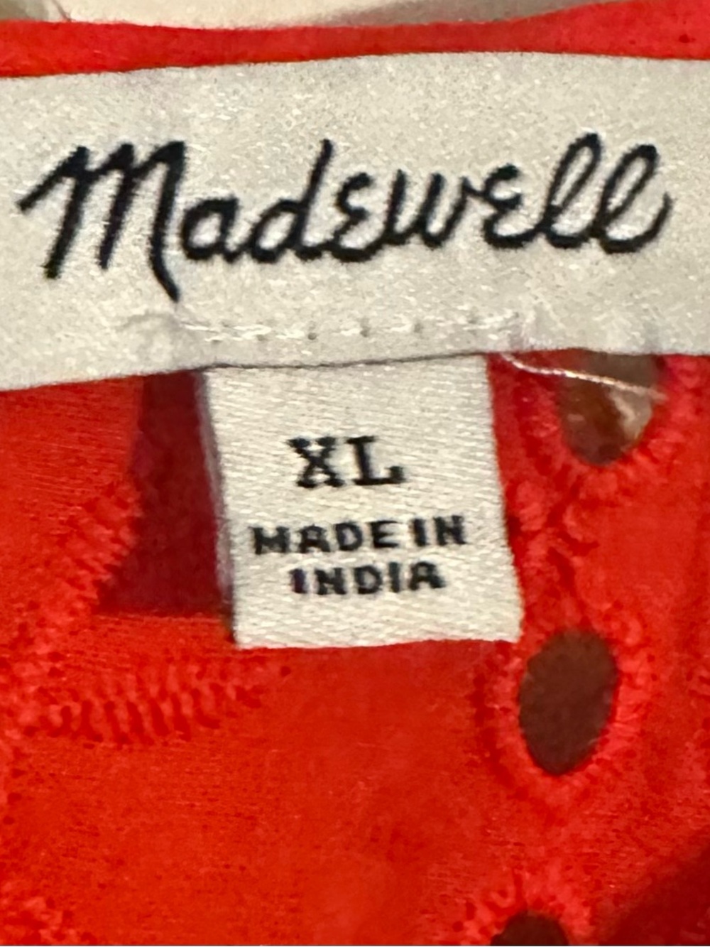 Madewell Eyelet Crewneck Flutter-Sleeve Top Size XL - Picture 6 of 8